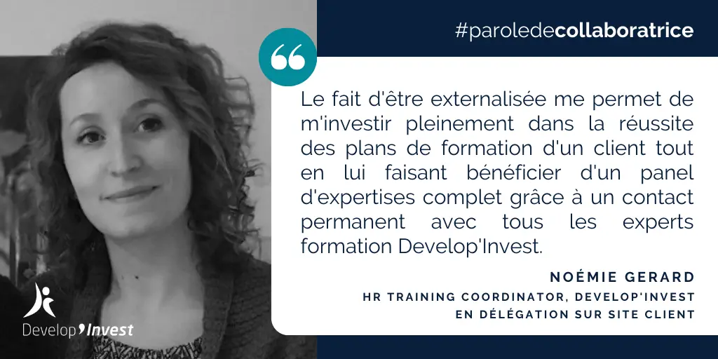 Portrait de collaboratrice : Noémie, experte RH formation, externalisée sur site client